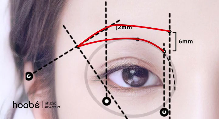 Cách vẽ khung lông mày chuẩn xác trước khi phẩy sợi