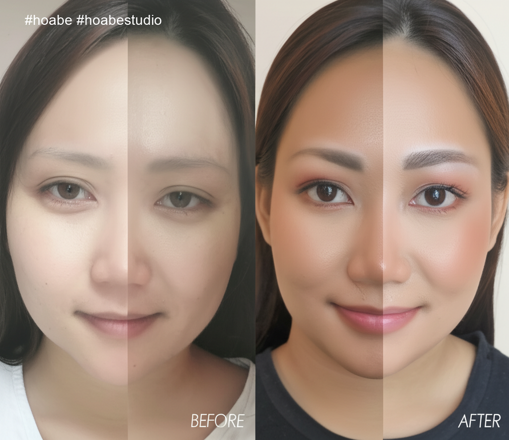 Lột xác với phun lông mày tại Hoa Bé Phun lông mày "lột xác" diện mạo: Ảnh Before & After khách hàng tại Hoa Bé.